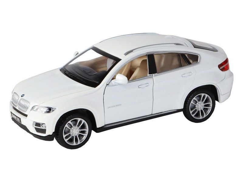 Машина АВТОПАНОРАМА BMW X6, белый, 132 , свет, звук, инерция, вк 17,513,59 см