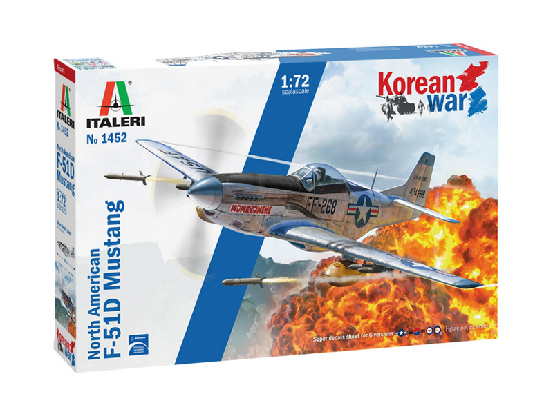 Сборная модель ITALERI 1452ИТ Самолет North American F51 D KOREAN WAR, 172