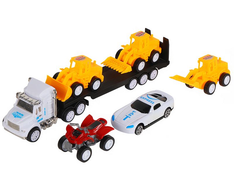 Набор AUTODRIVE Транспорт фрикционный, автовоз 20см с транспортом 47см, вк 244,518 см