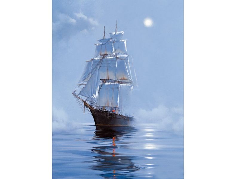 Картина по номерам с цветной схемой на холсте 30х40 Мираж 18 цветов