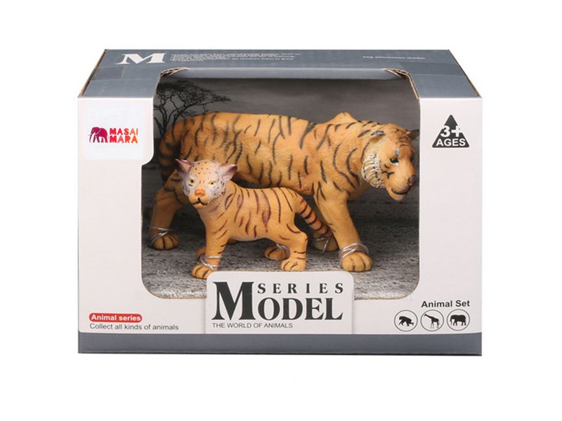 Набор фигурок животных MASAI MARA MM211105 серии Мир диких животных Семья тигров, 2 пр