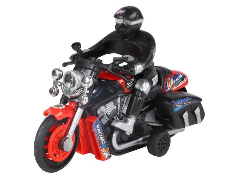 Мотоцикл AUTODRIVE 15см инерц на бат со светом и звуком, красный,  вк 17,5146,5, ,