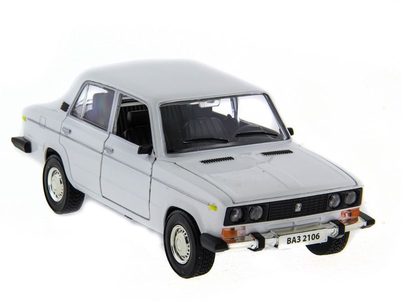 Машина АВТОПАНОРАМА ВАЗ 2106 белая,122, инерция, Pull Bаck механизм,  вк 101222 cм