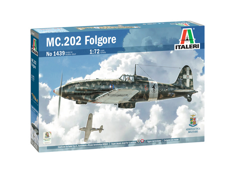 Сборная модель ITALERI 1439ИТ Истребитель MACCHI MC202, 172