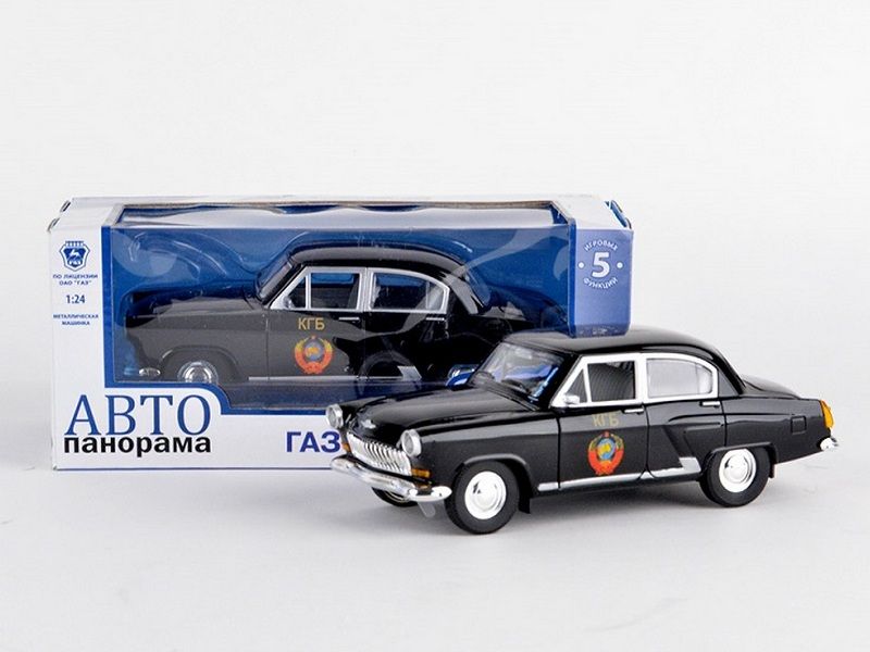 Машина АВТОПАНОРАМА ГАЗ21 Волга 124 вк  261211см, черная