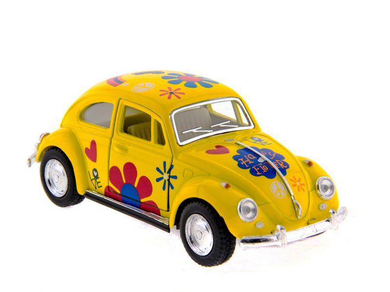 Машина Kinsmart 1967 Volkswagen Classical Beetle with printing инерция 112шт 132 бк