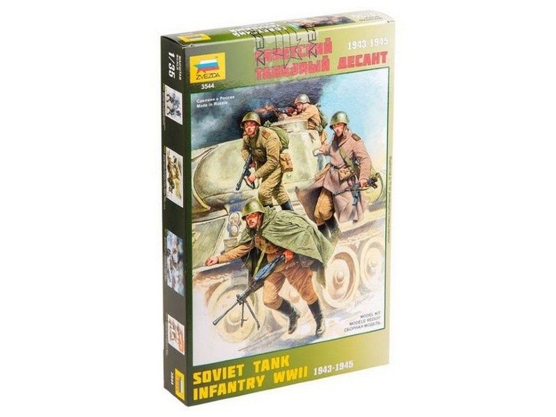 Сборная модель ZVEZDA Советский танковый десант 19431945 г, 135