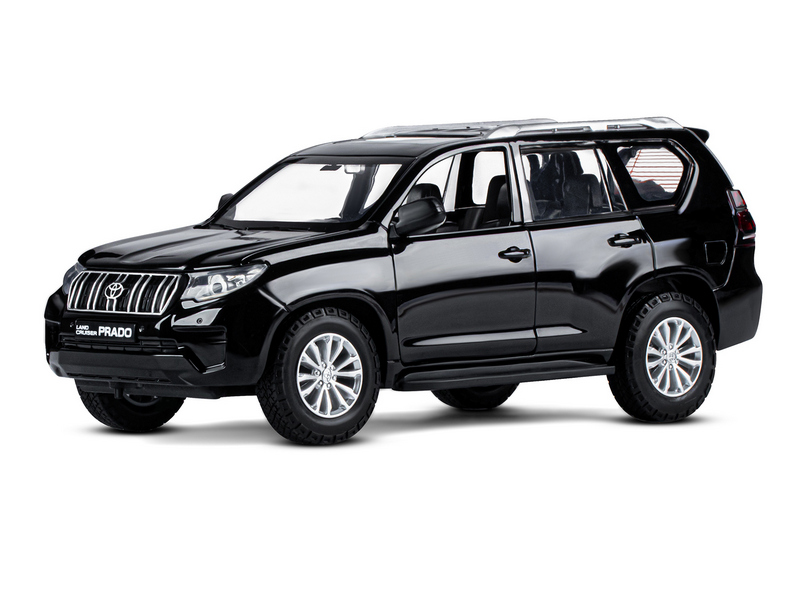 Машина АВТОПАНОРАМА Land Cruiser Prado, 124, черный, свет, звук, вк 24,5х12,5х10,5 см
