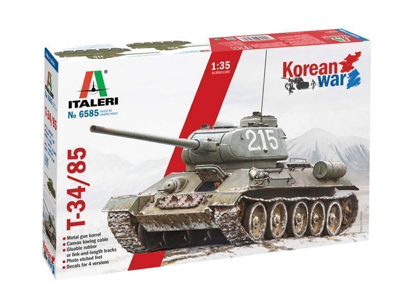 Сборная модель ITALERI 6585ИТ Танк T3485 PREMIUM VERSION KOREAN WAR, 135