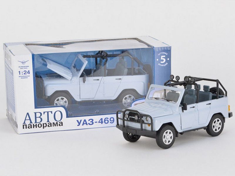 Машина АВТОПАНОРАМА УАЗ469 124 вк 221211 см, белая