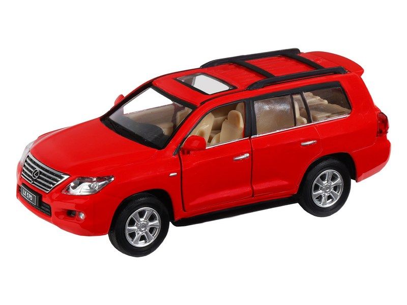 Машина АВТОПАНОРАМА Lexus LX570, красный, 132, свет, звук, инерция, вк 17,513,59 см