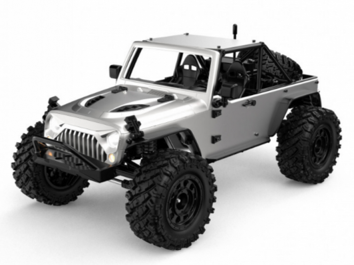 Радиоуправляемый краулер MJX Hyper Go H12Y серебриcтый FOC Brushless 4WD 24G LED 112 RTR