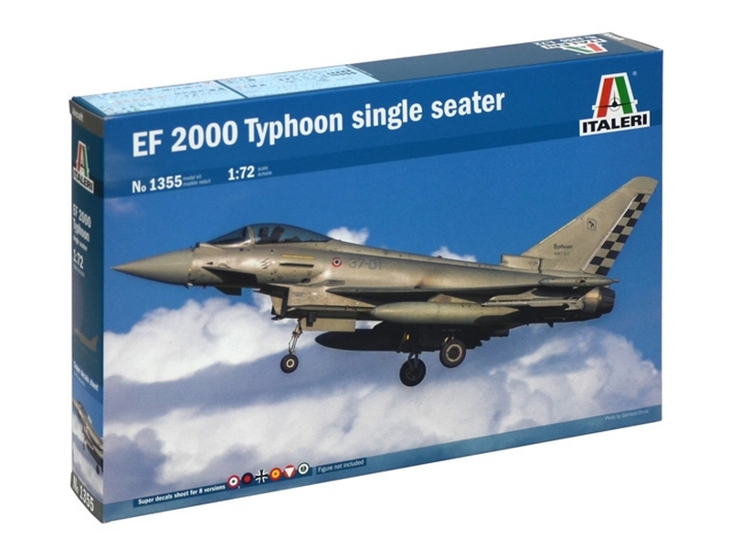 Сборная модель ITALERI 1355ИТ Самолет EF2000 Typhoon одноместный, 172