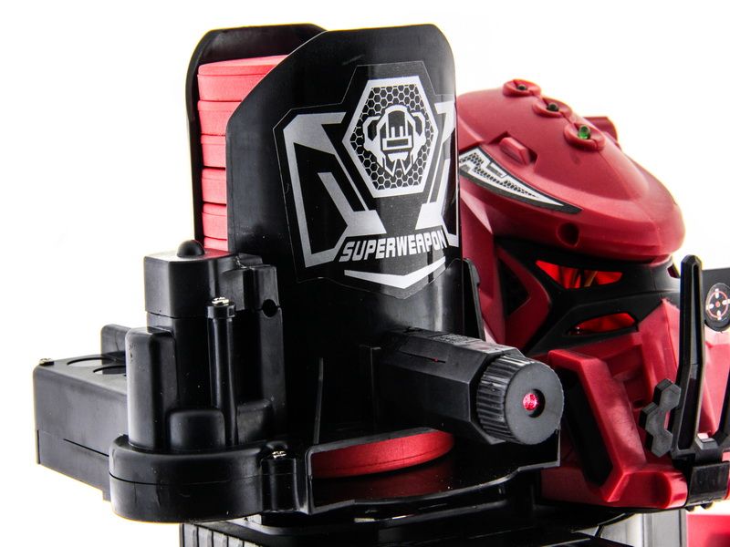 РУ боевой роботпаук Space Warrior, лазер, диски, красный, NiMh и ЗУ, 24G