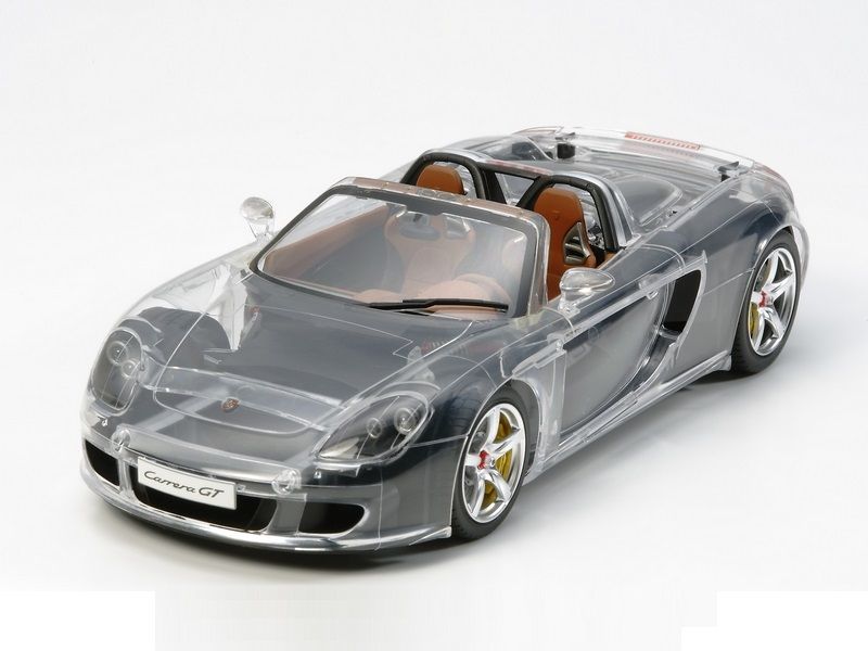 Склеиваемая модель автомобиля 124 Porsche Carrera GT Full View  с прозрачным корпусом