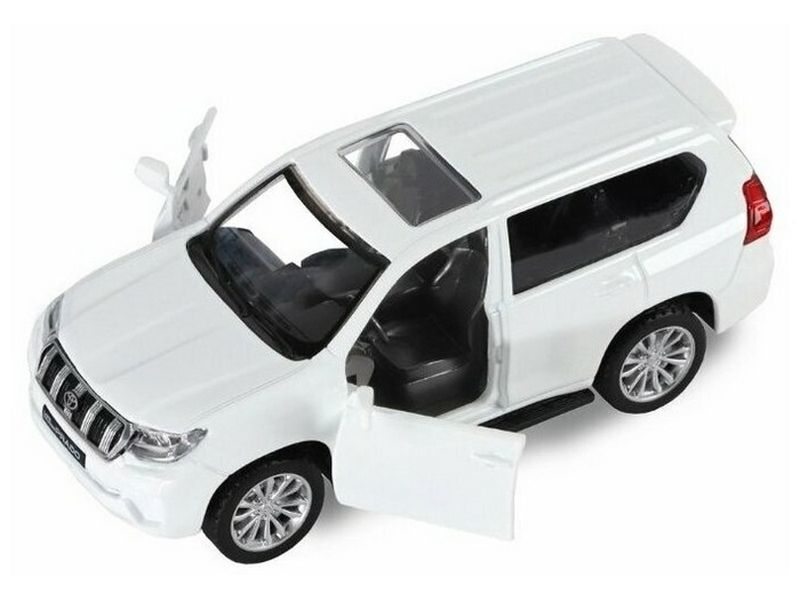 Машина АВТОПАНОРАМА Land Cruiser Prado, белый, 142, инерция, откр двери, вк 17,512,56,5 см