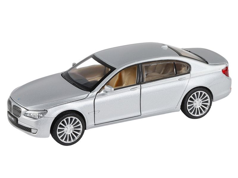 Машина АВТОПАНОРАМА BMW 760LI , серебряный, 134, свет, звук, инерция, вк 17,513,59 см