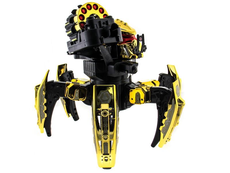 РУ боевой роботпаук Space Warrior, лазер, ракеты, золотой, NiMh и ЗУ, 24G