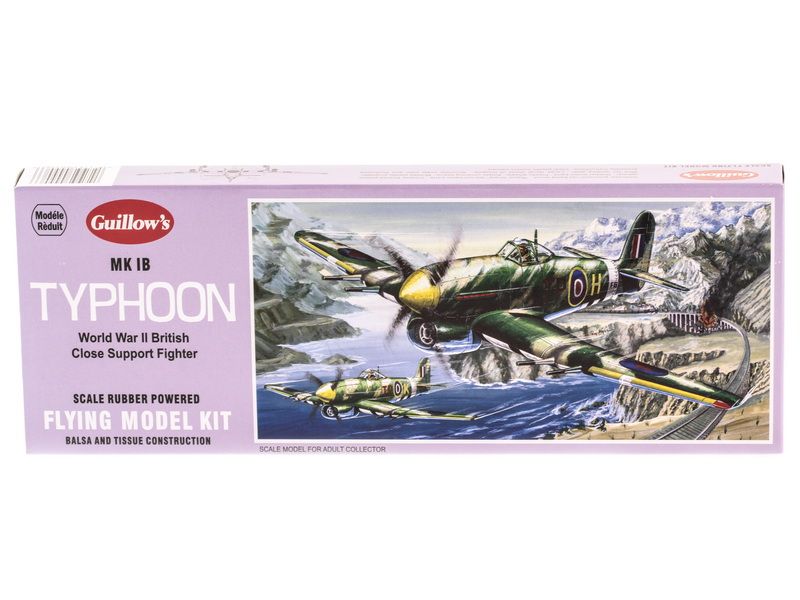 Сборная дермодельСамолет Typhoon Guillows 128