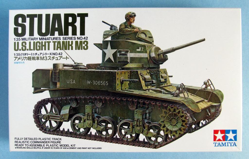 Сборная модель Американский легкий танк М3 Stuart с 1 фиг 135
