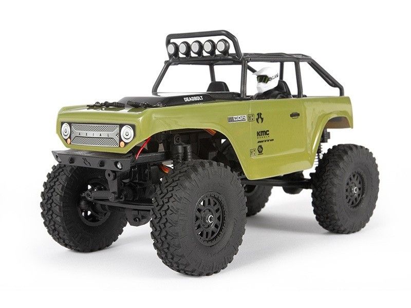 Радиоуправляемая автомодель для трофи 124 Axial SCX24 Deadbolt 4WD, электро, RTR зеленый