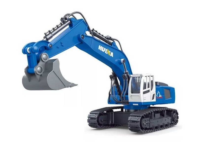 Радиоуправляемый экскаватор HUI NA TOYS, синий 24G 9CH 118 RTR