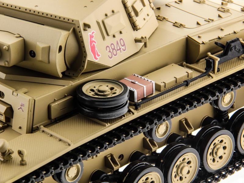 Радиоуправляемый танк Heng Long 116 Panzerkampfwagen III Германия 24G RTR PRO песочный