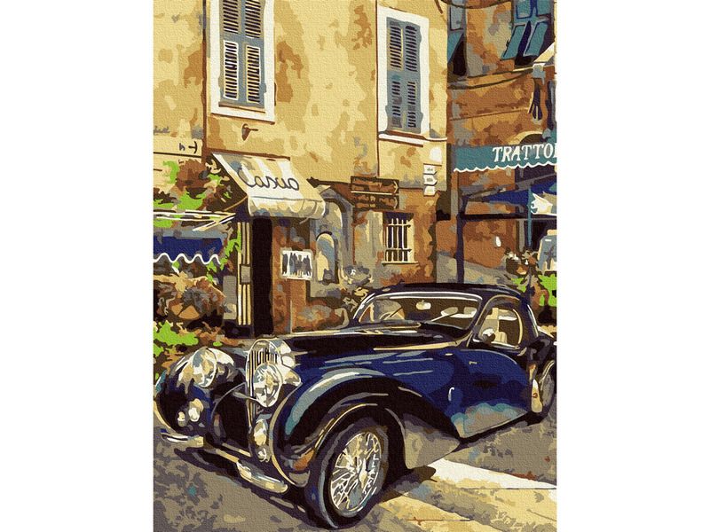 Картина по номерам с цв схемой на холсте 30х40 Бугатти 1939 г 17 цветов