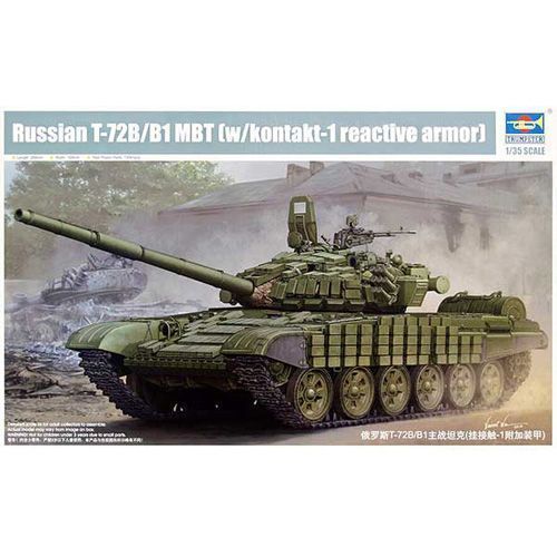 Сборная модель Танк  Советский T72ББ1 с реактивной бронёй контакт1 135