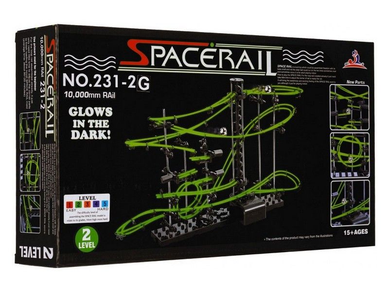 Конструктор динамический Spacerail 2312G, 10м Level 2, светящиеся рельсы