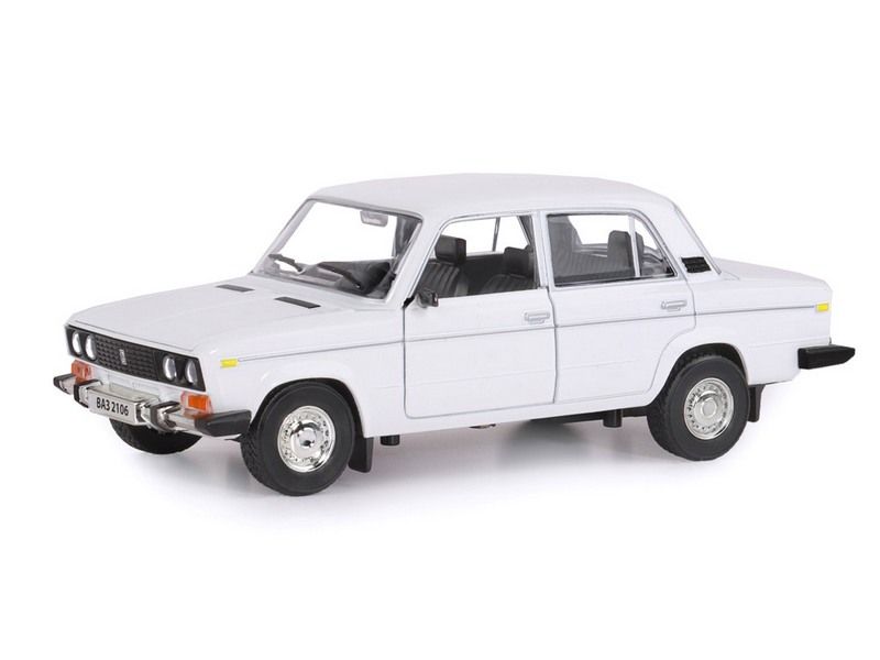 Машина АВТОПАНОРАМА ВАЗ 2106, 122, белый, инерция, вк 24,512,510,5 см