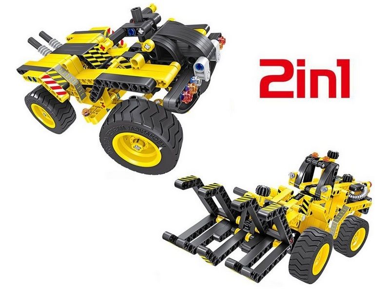 Конструктор Qihui Mechanical Master 2 в 1 Трактор и Багги 301 деталь