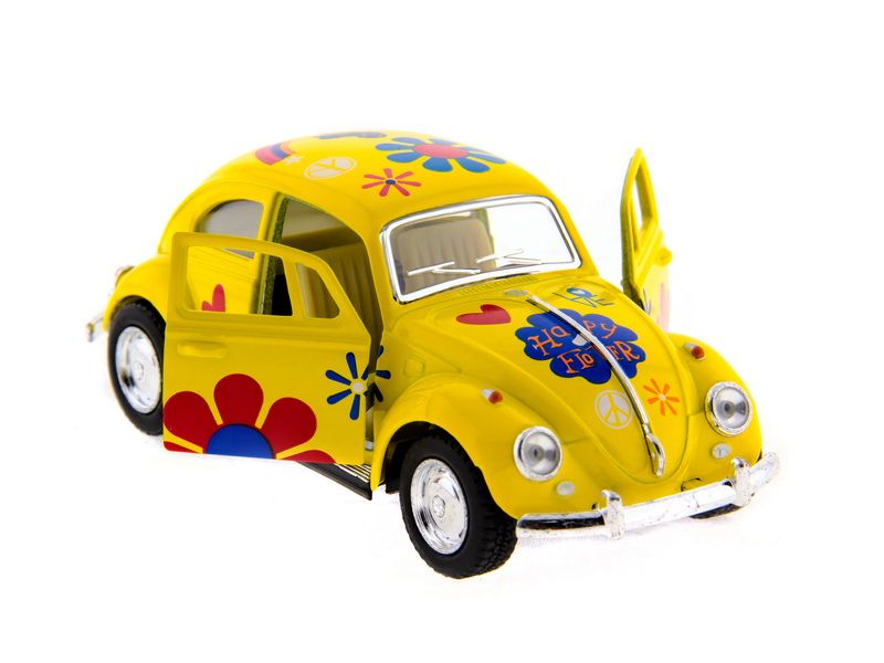 Машина Kinsmart 1967 Volkswagen Classical Beetle with printing инерция 112шт 132 бк
