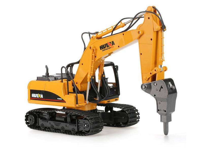 Радиоуправляемый экскаватор c отбойным молотом HUI NA TOYS 24G 16CH 114 RTR