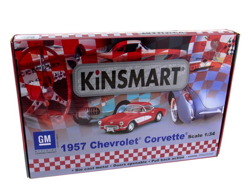 Машина Kinsmart Chevrolet Corvette 1957 инерция 112шт 134 бк