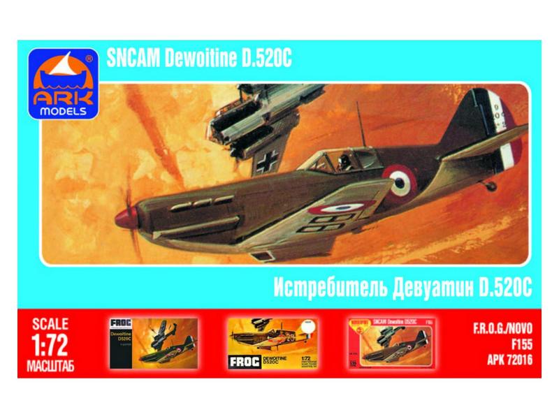Сборная модель ARK 72016 Французский истребитель Девуатин 520, 172