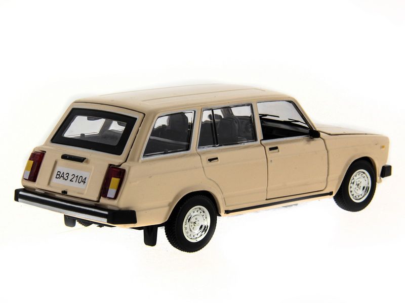 Машина АВТОПАНОРАМА ВАЗ 2104 бежевая,124, инерция, Pull Bаck механизм, вк 101222 cм