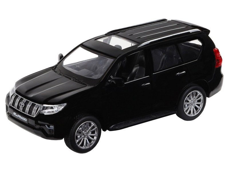 Машина АВТОПАНОРАМА Land Cruiser Prado, черный, 132, свет, звук, инерция, вк 17,513,59 см