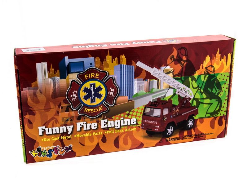 Машина Kinsmart Funny Fire Engine pull back action инерция 112шт 132 бк