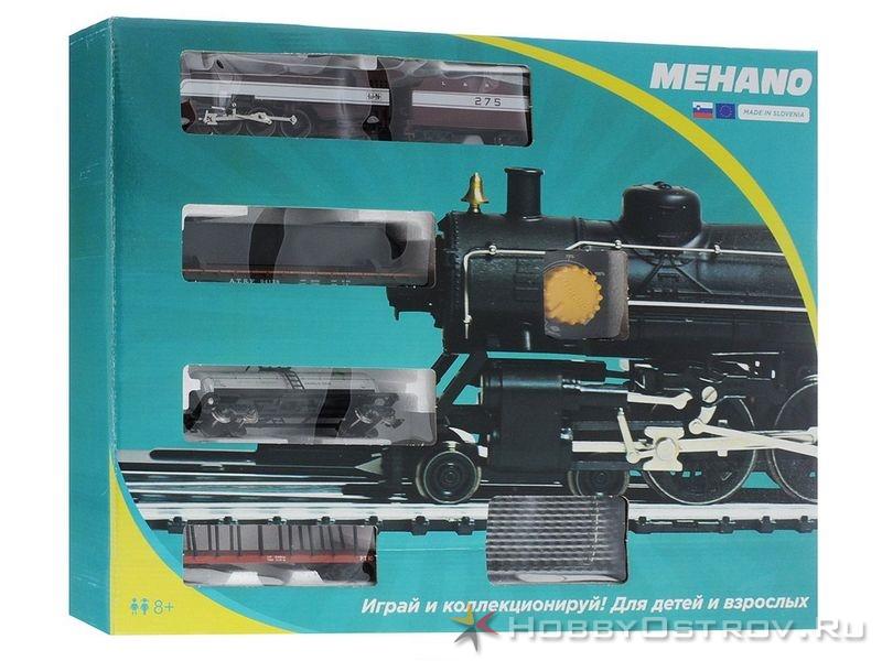 Железная дорога Mehano Prestige паровоз 462 с 3мя вагонами черн 187HO