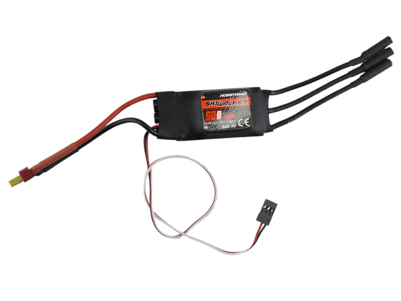 Регулятор скорости бесколлекторный 50A для самолета Top RC 15M Class Cessna 185