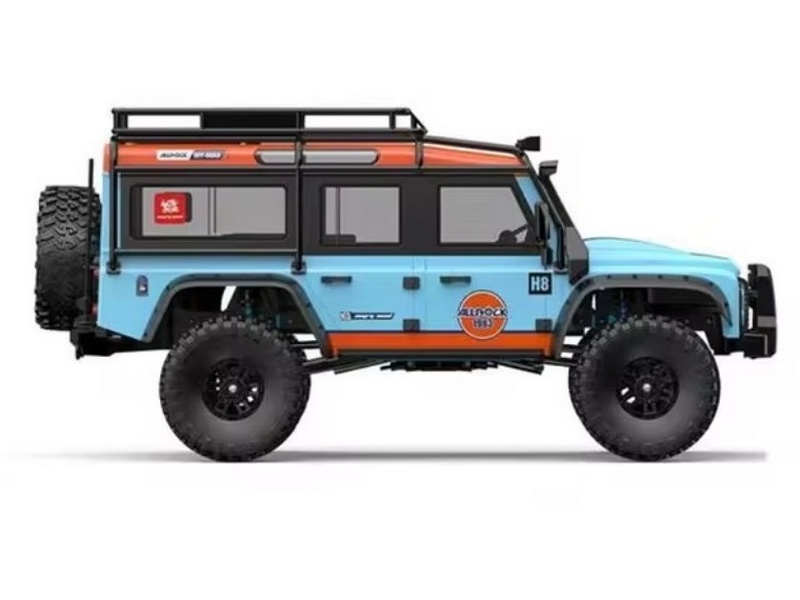 Кузов для автомодели MJX H8H в сборе, голубой с комплектом подсветки