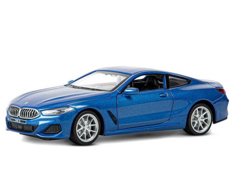Машина АВТОПАНОРАМА BMW M850i Coupé, 135, синий, двери, свет, звук, инерция вк 18913,5 см