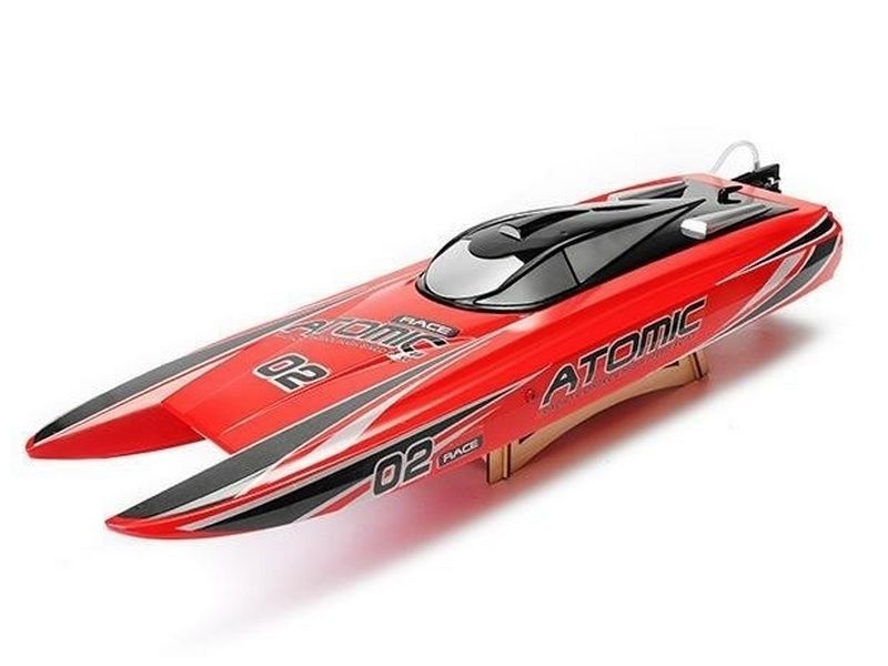 Радиоуправляемый катамаран Volantex RC ATOMIC 700 красный Brushless 24G LiPo RTR