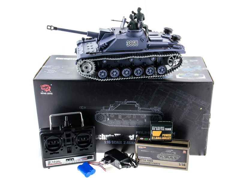 Радиоуправляемый танк Heng Long 116 Sturmgeschutz III Германия 24G RTR PRO