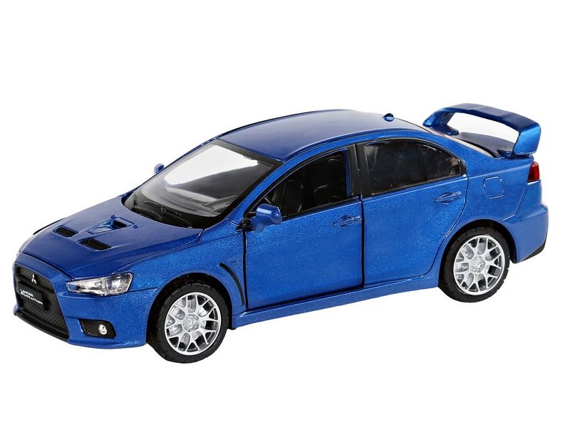 Машина АВТОПАНОРАМА Mitsubishi Lancer Evolution, синий, 132, свет, звук, вк 17,512,56,5 см