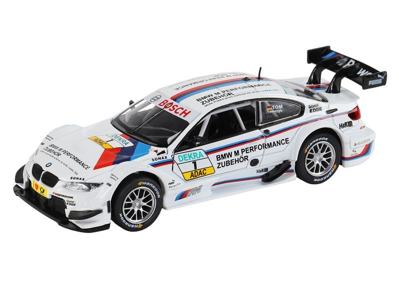 Машина АВТОПАНОРАМА BMW M3 DTM, белый, 132, свет, звук, инерция, вк 17,513,59 см