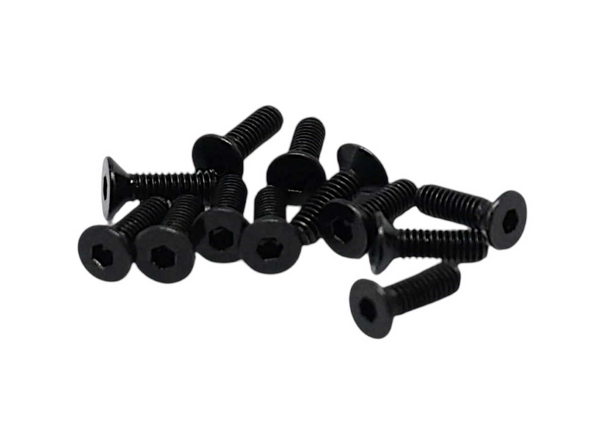Винты с потайной шестигранной головкой 2,5х80мм, мелкая резьба для автомоделей MJX 114, 12шт