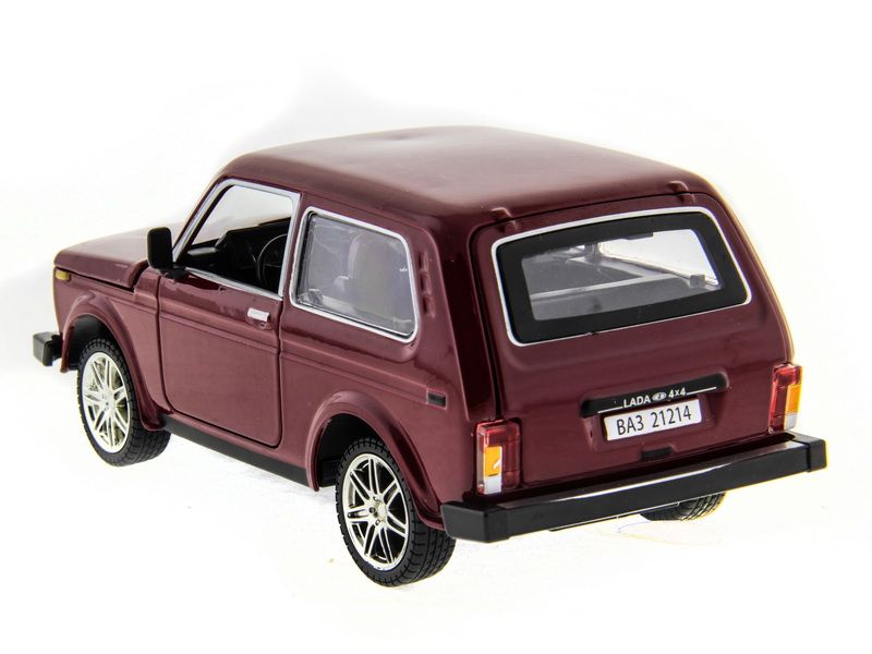 Машина АВТОПАНОРАМА ВАЗ 2121 бордовая,122, инерция, Pull Bаck механизм, вк 101222 cм