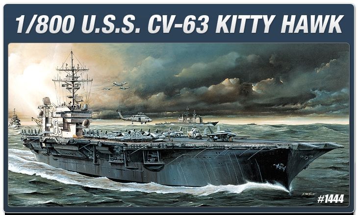Сборная модель Корабль USS CVN63 KITTY HAWK 1800